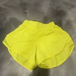 Lululemon bright yellow shorts